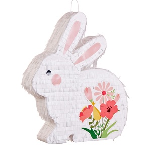 Pascua flor conejo patrón conejito piñata Decoración Accesorios suministros cumpleaños reuniones familiares Baby Shower <span class=keywords><strong>fiesta</strong></span> favores regalos - Product Image 5
