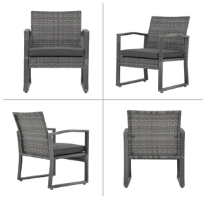 WS372 |   Conjunto de Bistró de Ratán para Exteriores de 3 Piezas con Cojines - Product Image 3