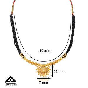 Mangalsutra Tradicional Saubhagya en Oro Amarillo para Mujer - Joyería Cultural Coleccionable - Product Image 5