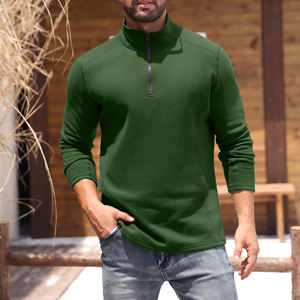Sudadera de Manga Larga con Cierre de Cremallera de Alta Calidad al por Mayor, Transpirable, con Cuello Alto y Cierre de Cremallera para Hombre, Sudadera Personalizada para Hombre - Product Image 6