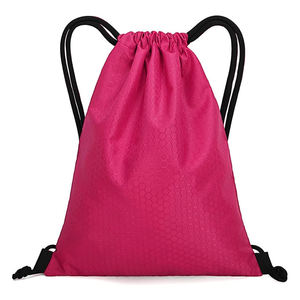 Mochila impermeable con cordón de poliéster de entrenamiento en MOQ bajo Bolsas de gimnasio de poliéster impresas con cordón de logotipo personalizado - Product Image 2