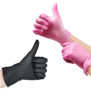 Gants chirurgicaux de sécurité médicaux en nitrile noirs et roses personnalisés, taille XS, boîte de 100 pièces, seringues jetables, imperméables, antidérapants, pour les mains et les bras - Product Image 6