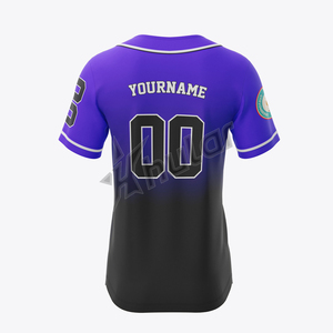 2025 equipo desgaste uniforme de béisbol completo sublimado 100% poliéster completo botón estilo béisbol Jersey - Product Image 3