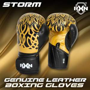 Gants de boxe en cuir de qualité supérieure de 8oz avec poignées Gants de boxe imperméables pour l'entraînement à l'exportation - Product Image 2