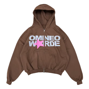 Sweat à capuche à fermeture éclair surdimensionné de haute qualité pull basiques sweats à capuche surdimensionnés en coton mélangé hommes pour personnaliser les sweats à capuche surdimensionnés - Product Image 3