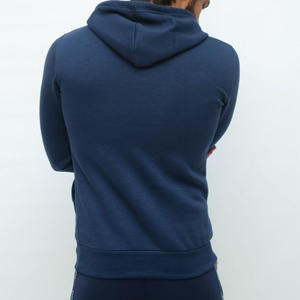 Sweat-shirt à capuche d'hiver français de haute qualité en molleton épais polyester/coton, personnalisable avec logo, en tissu éponge respirant pour homme - Product Image 2