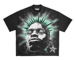 Camiseta Unisex Ligera de Algodón 100%, Diseño Personalizado Digital, Cuello Redondo, Hombros Caídos, 320 g/m², Estilo Casual Urbano, Talla Grande - Product Image 3