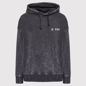 Servicio OEM al por mayor de los hombres de lavado ácido sudaderas con capucha 100% algodón invierno Casual ligero transpirable ecológico personalizable - Product Image 2