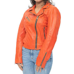 Chaqueta de cuero tejido de piel auténtica para mujer, ropa informal transpirable de secado rápido, chaqueta de cuero de talla adulta, diseño superventas único - Product Image 6