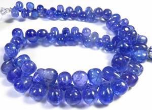 Perles en Tanzanite Bleue Africaine de Haute Qualité, Forme Goutte, Chaîne de 9 Pouces, Pierres Précieuses Naturelles Lisses, Perles Libres 6-9 mm, Collier Pleochroïque - Product Image 4