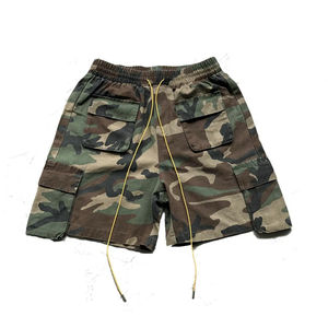 2025 pantalones cortos Cargo para hombre para aventuras de verano Pantalones cortos Cargo de tela con estampado personalizado para Hombre Pantalones cortos holgados de algodón elástico de ajuste relajado - Product Image 2