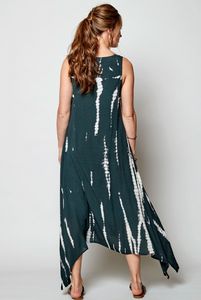 2025 Venta caliente hecho a mano Tie Dye tobillo longitud Boho verano playa Maxi vestido para mujeres vacaciones bohemio señoras vestido - Product Image 5