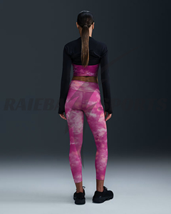 เลกกิ้งผ้ายืดสี่ทิศทางคุณภาพดีเยี่ยมสำหรับฤดูร้อน ผลิตตามสั่ง ทำจากผ้าสแปนเด็กซ์/ไนลอน เอวสูง ระบายอากาศได้ดี สำหรับผู้หญิงและเด็กผู้หญิงทุกขนาด - Product Image 5