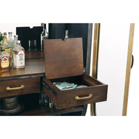 Meuble Bar Industriel Rustique Antique en Bois de Mangue Écologique et Durable pour Extérieur, Salle de Sport, Hôtel, Maison, Restaurant, Café, Entrepôt