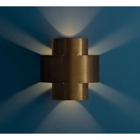 Lampes murales LED modernes et écologiques à intensité variable, design côtier, 12 pouces, décoration pour la maison, la chambre à coucher, le salon, en métal laiton