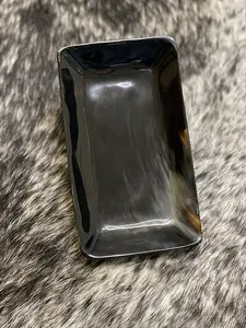 Plateau de service à Dessert en corne de buffle naturelle 100% nouveauté plateau de service en corne naturelle en forme de rectangle pour aliments et chocolat - Product Image 3