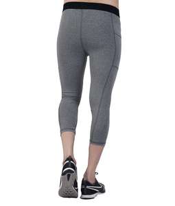 Mallas atléticas de LICRA y poliéster transpirables de marca blanca OEM para hombre, pantalones de compresión con cintura elástica y estampado - Product Image 3