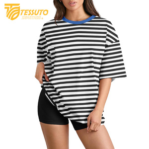 Camiseta básica de gran tamaño con logotipo de impresión personalizado de peso pesado Camiseta de algodón 100% de moda de talla grande de alta calidad para mujer - Product Image 2