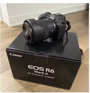NOUVEAU PRODUIT ORIGINAL EN PROMOTION Kit d'objectif R6 Mark II + RF 24-105mm f/4 L IS USM, neuf et original - Product Image 1
