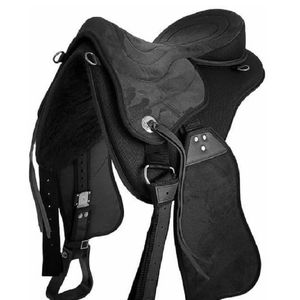 Sillín de carreras de montaje completo sintético Diseño sin árboles de equitación de calidad premium - Product Image 1