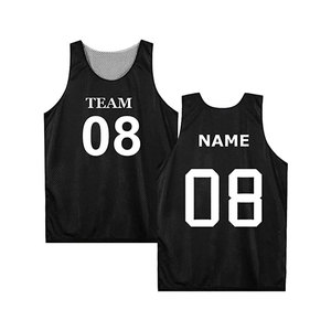 Maillot de basket-ball personnalisé gilet de sport réversible ajouter n'importe quel numéro de nom d'équipe maillot personnalisé pour hommes - Product Image 1