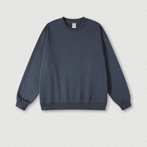 Sweat-shirt à col roulé mi-zippé pour homme personnalisé, polyester/coton, taille plus, épaules tombantes, quart de zip, hiver, uni, teinture unie - Product Image 4