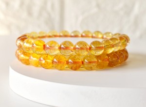 Wholesale Citrine Heated 8mm Crystal <b>Bracelet</b> for Women Natural Stone Energy <b>Healing</b> Jewelry - Product Image 4