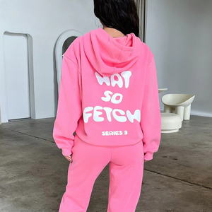 Fabricante personalizado Premium Regular Fit 100% algodón polar invierno sudaderas de talla grande mujer Casual pantalones de chándal en blanco - Product Image 5