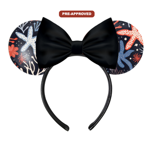 Serre-tête personnalisable en vinyle noir en forme d'étoile de mer – Cadeau de mode DIY pour enfants – Activité créative de serre-tête souple à peindre - Product Image 1