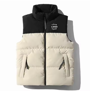 Chaqueta de invierno reversible para hombre, ropa, chaleco acolchado sin mangas personalizado con diseño de burbujas, técnicas de lavado del fabricante - Product Image 2