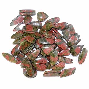 High On Natual Unakite Jasper Par Calidad Cabujón Unakite Jasper Piedra preciosa suelta para uso Fabricación de joyas - Product Image 3