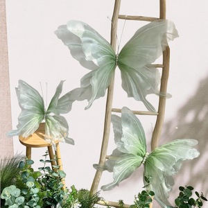 LANJO Extra Large Tulle Butterfly Backdrop Decoration Lightweight Sheer Organza Wall Hanging For Outdoor Garden Wedding Theme - Product Image 6