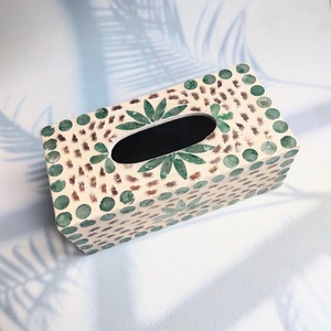 Nouveau Design de boîte de mouchoirs bon marché boîte de mouchoirs en perles incrustées artisanat de haute qualité du Vietnam - Product Image 3