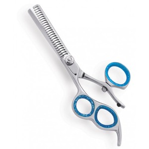 Tijeras profesionales para entresacar cabello con tornillo ajustable, tijeras para texturizar el cabello de uso en salón, hechas con acero inoxidable japonés por LCI. - Product Image 4
