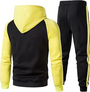 Ensemble de survêtement 2 pièces pour hommes, vêtements actifs de Jogging avec pull à capuche à manches longues, survêtement décontracté pour hommes - Product Image 6