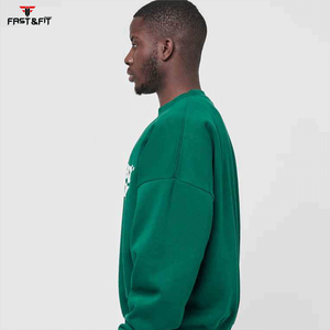 เสื้อสเวตเตอร์คอกลมสำหรับผู้ชายขนาดใหญ่สไตล์ใหม่เสื้อมีฮู้ดแนวสตรีทแฟชั่นมีเทคนิคปักทำในปากีสถานสำหรับฤดูหนาว - Product Image 4