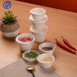 Bán Buôn 100% Tự Nhiên Phân Hủy Sinh Học Dùng Một Lần Bã Xía Thức Ăn Nhanh Container Hộp Nắp Sinh Thái Thân Thiện Với Nước Sốt Cup Lò Vi Sóng Tủ Đông - Product Image 4