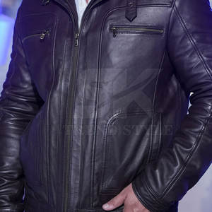 เสื้อแจ็คเก็ตหนังผู้ชายแบบสองสี คุณภาพพรีเมียม หนังนุ่ม สไตล์ทันสมัย เสื้อแจ็คเก็ตหนังผู้ชายแบบสองสี - Product Image 4