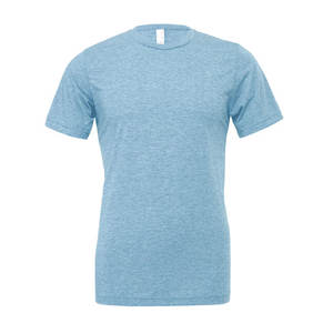 Logo personnalisé T-shirt unisexe à manches courtes en trois mélanges T-shirts pour hommes respirant - Product Image 1