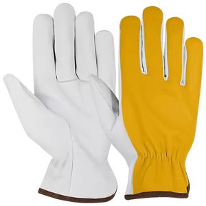 Guantes de conductor de cuero de grano de piel de vaca de alta calidad, seguridad Industrial, resistente al calor, protección protectora para manos y brazos - Product Image 6