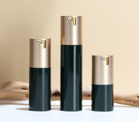 Flacon Airless de Luxe Personnalisé Blanc Mat Écologique en PP 30-50ml, Distributeur de Lotion Rotatif Rechargeable Noir
