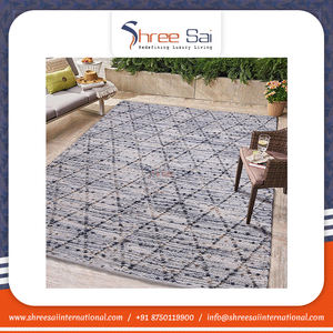 Modern Style Premium Design Geometric Pattern Embroidered 100% Jute & Cotton Woven <b>Rugs</b> From Genuine Exporter - Product Image 2