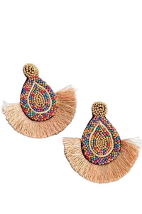 Pendientes de cuentas Multi DE LA India Pendiente hecho a mano para mujeres y niñas por glowin fashion - Product Image 4