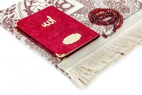 Coffret cadeau musulman tapis de prière Tasbih boîte cadeau transparente islamique pour Ramadan cadeaux de mariage musulmans et Souvenirs couverture de faveur du coran