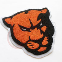 Panther noir personnalisé 8 pouces broderie fer sur broderie Applique Patch 100% patchs Chenille