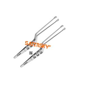 Pinzas para tumores Satinsky SAMII 23 CM, instrumentos de microcirugía de acero inoxidable, manuales, con certificación CE, alta calidad, color plateado - Product Image 6