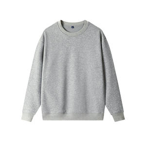 Jersey de lana gris de 400 gramos de peso pesado, suéter de punto de invierno informal con hombros caídos, ajuste de gran tamaño teñido liso - Product Image 1