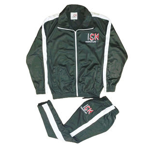 Vêtements de sport en coton pour hommes, logo personnalisé, survêtement ajusté à fermeture éclair complète, 2 pièces, vente en gros - Product Image 6