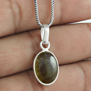 Pendentif en forme d'ovale en argent sterling 925 avec pierre précieuse de labradorite naturelle pour femme, homme, bijoux faits main, vente en gros, fournisseurs - Product Image 4