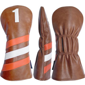 Cubierta de cabeza de palo de golf con forro de felpa suave Fácil de deslizar Diseño híbrido de cuero PU Cuello elástico Ajuste cómodo para hombres - Product Image 2